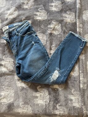 Kensie Skinny Distressed Jeans - Blue